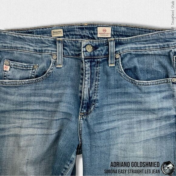 ADRIANO GOLDSCHMIED SIMONA EASY STRAIGHT LEG JEANS DISTRESSED SIZE 30R - Picture 3 of 15